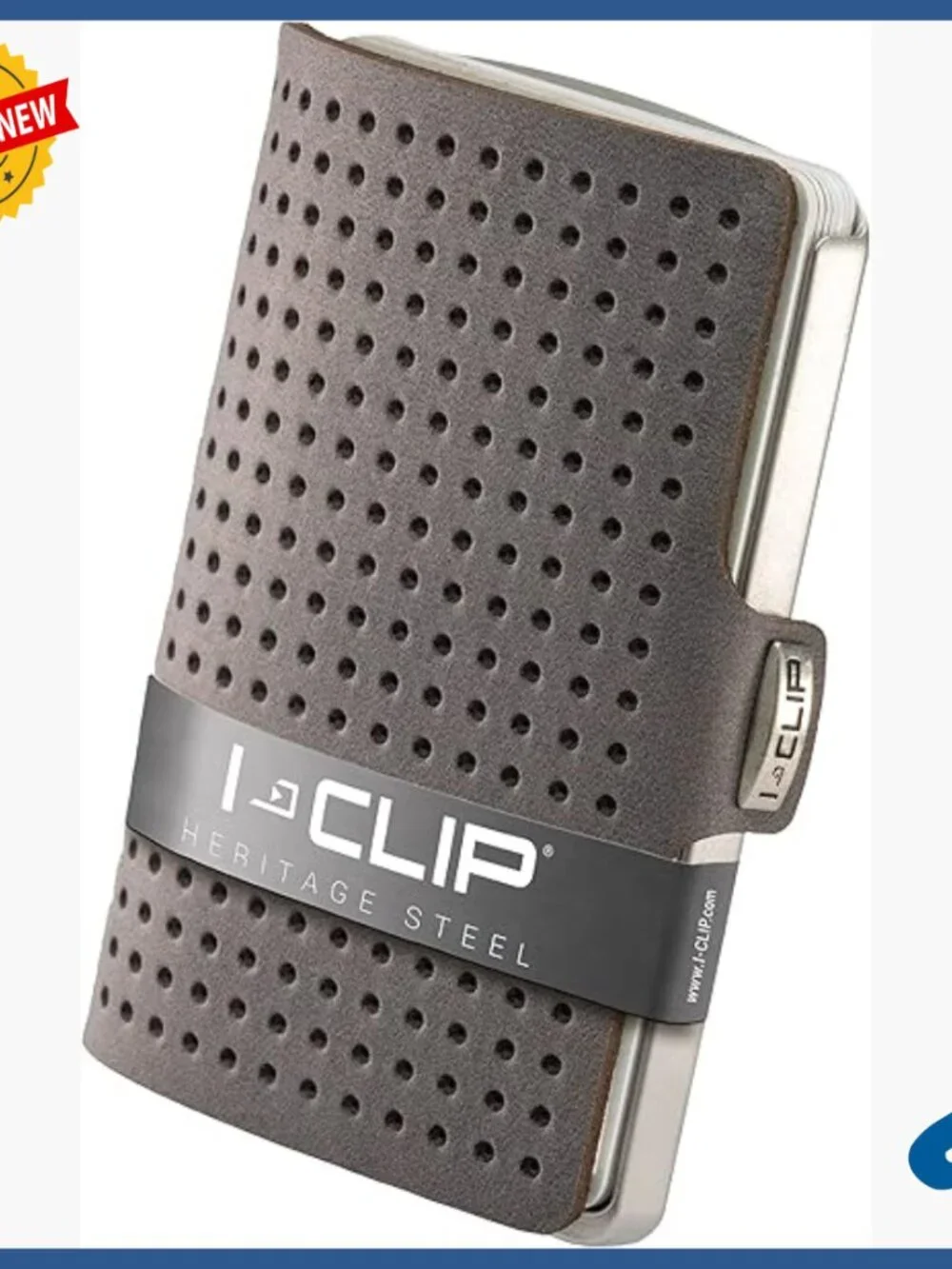 Slim Stainless Steel Wallet with Money Clip, Holds 10 Cards